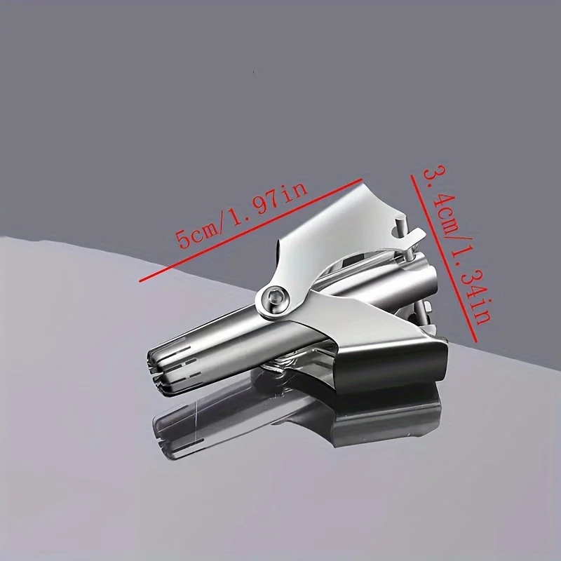 남성용 코털 트리머 1/2개, 스테인리스 스틸 수동 면도기, 코털 제거기, 세척 가능, 휴대용 코털 트리머