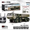 1: 12 HG-P801 Remote Control Heavy Truck RC CAR Fully Proportional 8-Wheel Military Truck Sound and Light 16 Channels 3