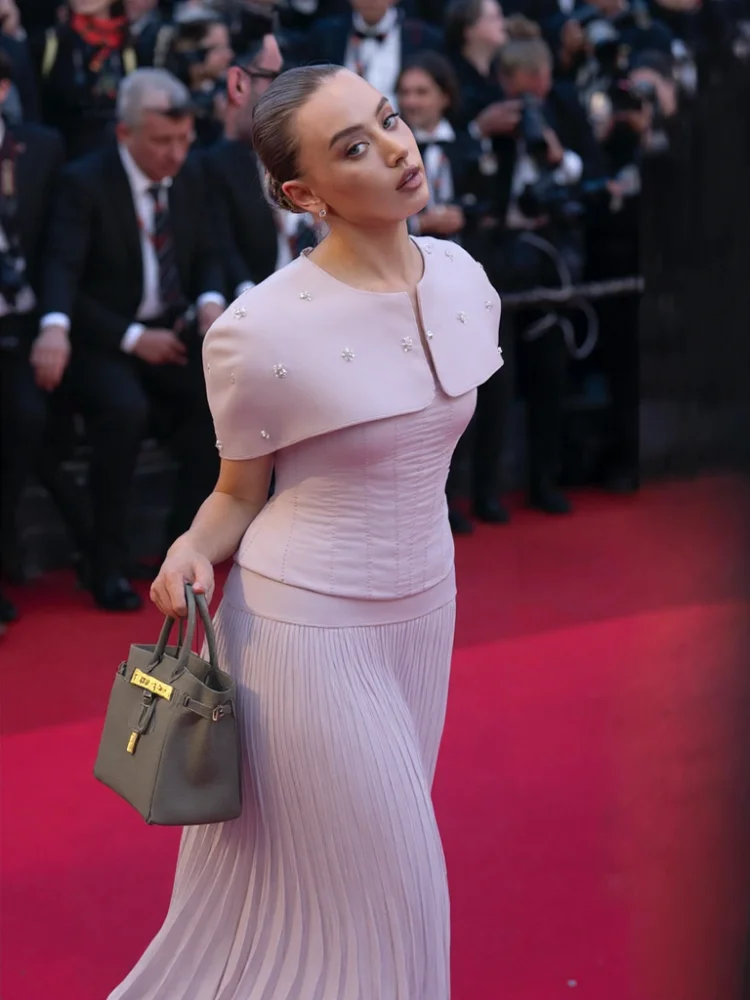 Knitted Shawls Long Dress Sequin Large Lapels Waist Cinched Evening Gown Robes Pleated Elegant Maxi Dresses Women's Clothing New 2