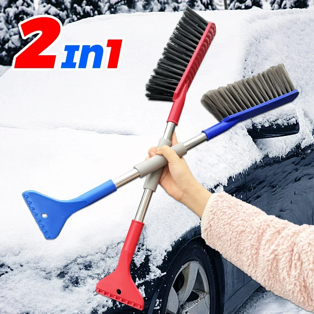 Car Snow Shovel 2-in-1 Multi Functional Removable Car Windshield Window Sweeping Snow Tools Defrosting Shovel De Icing Artifact Window Cleaning Tool Windshield Shovel Snow Shovel Windshield Deicing Instrument Car Snow Brush Snow Ice Scraper Car Deicer