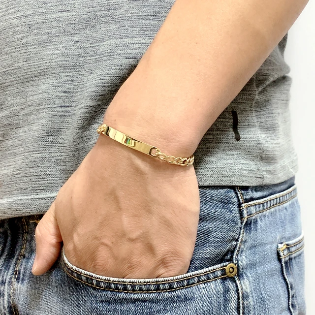 Men's Pearl Rondelle Bracelet Gold | JAXXON