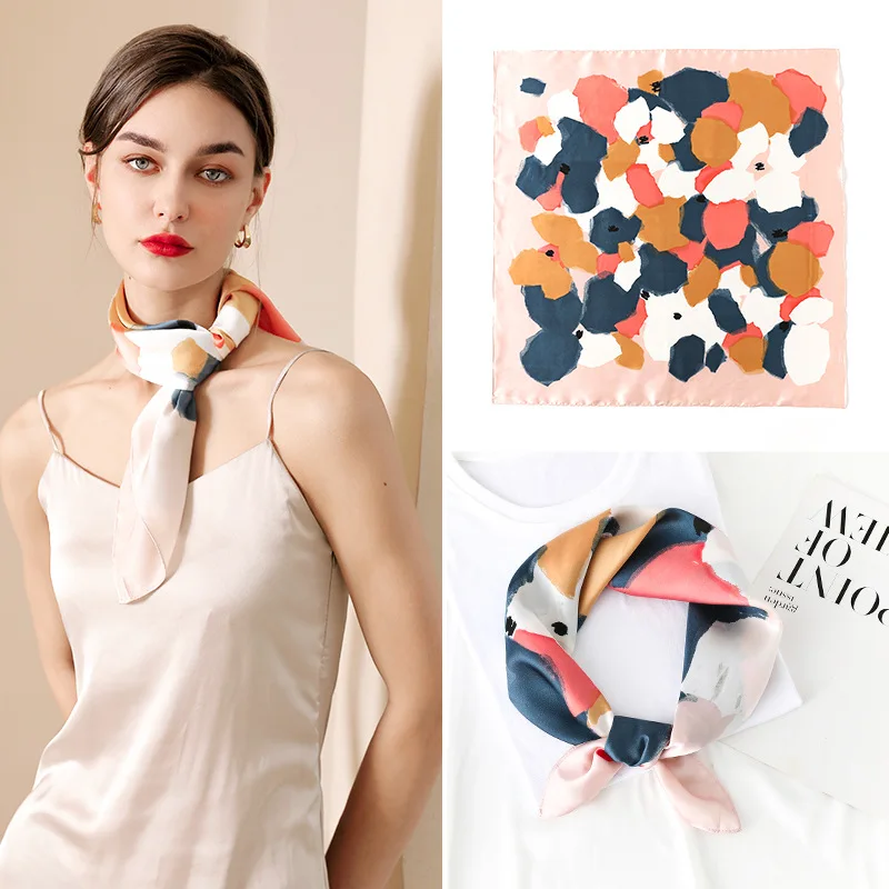 

ELAIFRUIHAO Dream Dot Trend Small Square Scarf Scarf Scarf Wholesale 2023 Summer New Fashion Scarf Bag Bag Silk Scarf Headband