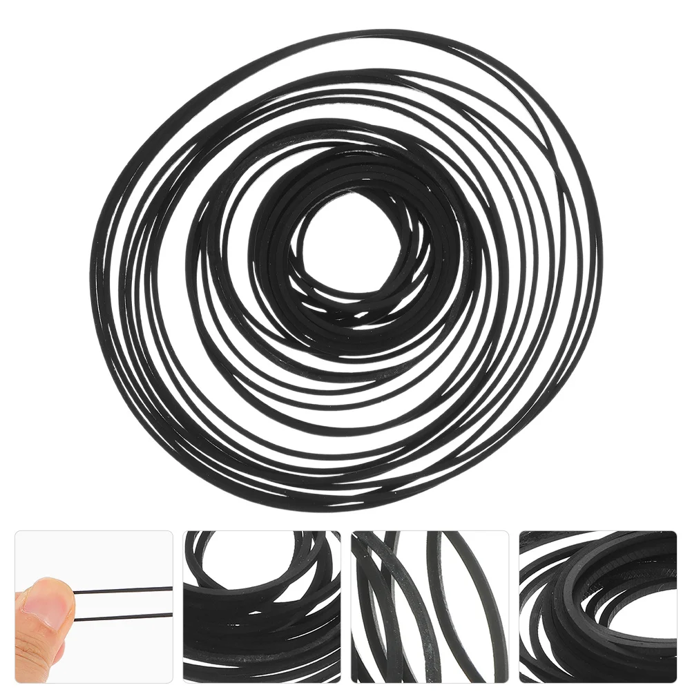 90pcs Recorder Rubber 1Mm Cassette Player Replacement Square Flat Drive Belts For Cd Dvd Devices Cassette Recorder Repair