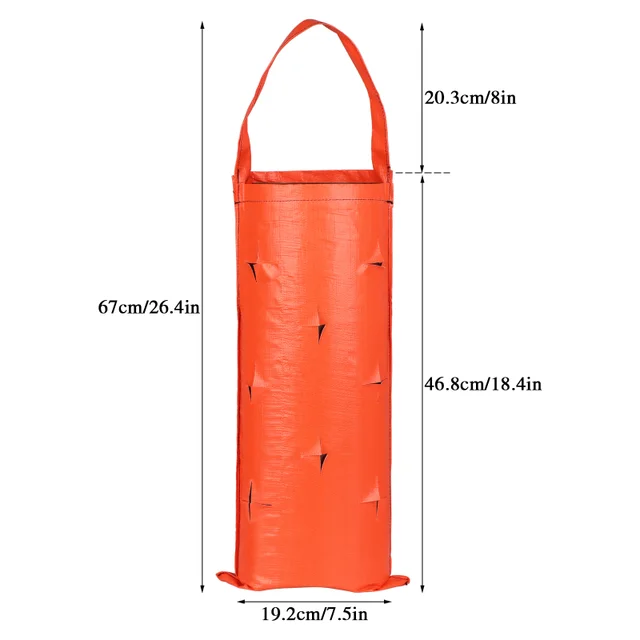 Új Többportos Termesztési Táskák Növényi Eper Burgonya Függő Edények Gyümölcs Zöldség Tasak Kertje Virág Edény - Image 4