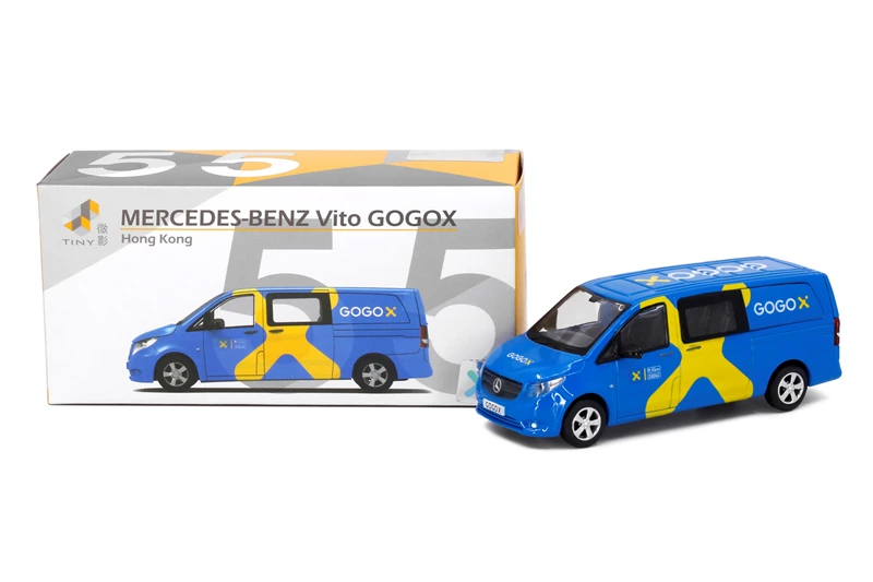 

Крошечный 1:64 Vito GOGOX голубой литый под давлением модель автомобиля