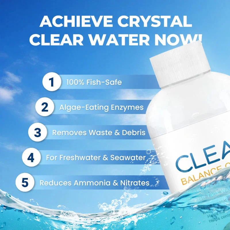 Aquarium Sludge Remover,Bio Enzyme Clarifier,Algae Control Cleaner,Reduce Ammonia,Safe for Fresh & Saltwater Tanks