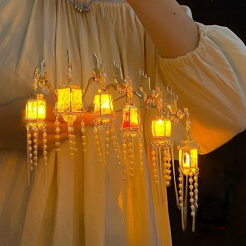 1pc LED Light Hair Accessories for Women Chinese Lantern Hairpin Hair Sticks Kids Vintage Lotus Flower Tassel Headpieces shanti shanti lila snyder lotus flower 1 cd