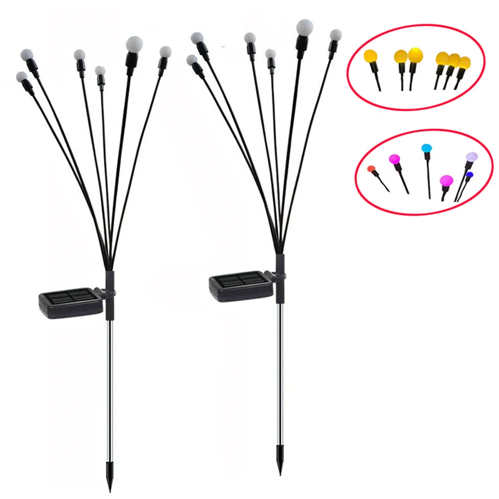 

Solar LED Light Outdoor Waterproof Garden Decoration Firefly Fairy Lights Lawn Landscape Path Street Fence Solar Lamp Fixtu