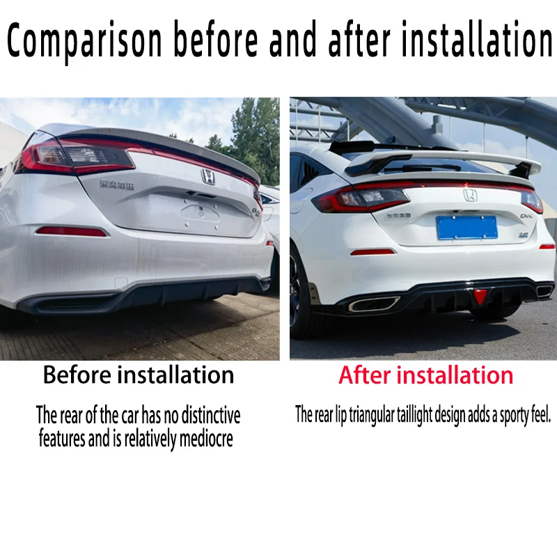 車のリアディフューザー,2022 23用アクセサリー,ホンダ11,シビック