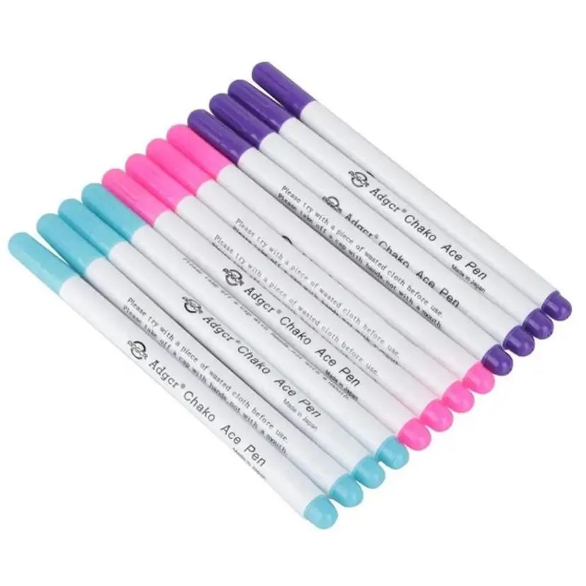 4 Pcs Thin Head Line Drawing Water-soluble Erasing Pen Cross Stitch Water-based DIY Automatic Disappearing Pen