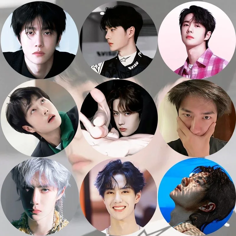9PC/SET Xiao Zhan Wang Yibo Bo Jun Yi Xiao TV The Untamed Wei Wuxian Lan Wangji Badge Bang Brooch Bag Clothes Decor
