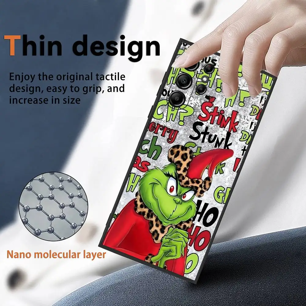 Festive Grinch-Inspired Frosted Soft Phone Case Cover