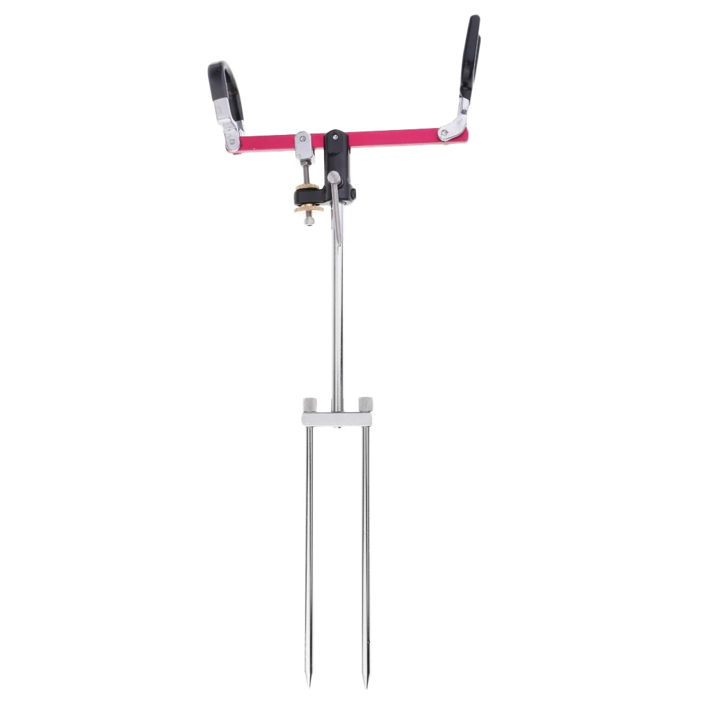 Foldable Ground Insert Fishing Rod Stand Bracket Universal Support
