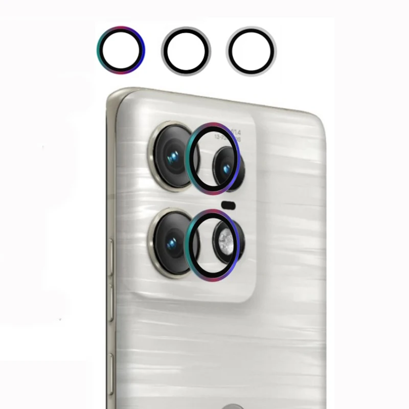 Rear Camera Lens Protector with Metal Ring and Film Glass
