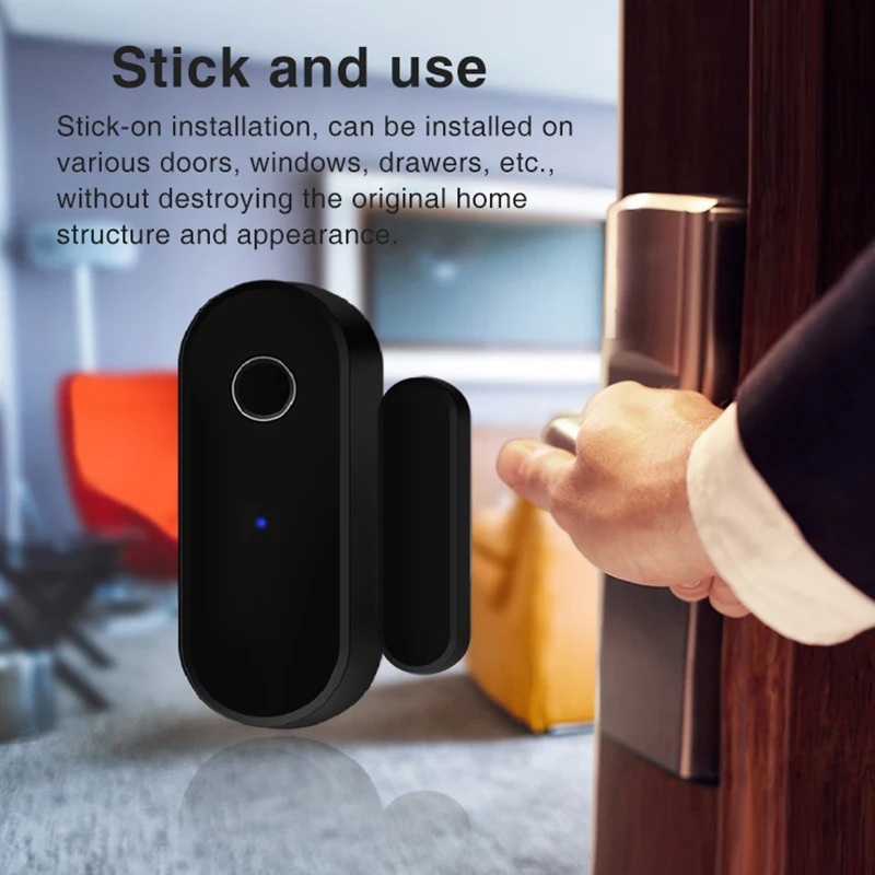 Tuya Smart Zigbee Door Sensor Door Window Open Close Detector Black Smart Home Security System Work With Gateway Smart Life APP 2