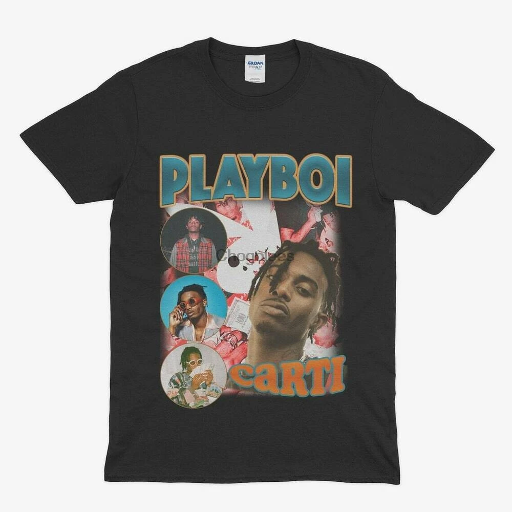 Винтажная рубашка Playboi Carti футболка в стиле хип-хоп рэп унисекс LE0936 |