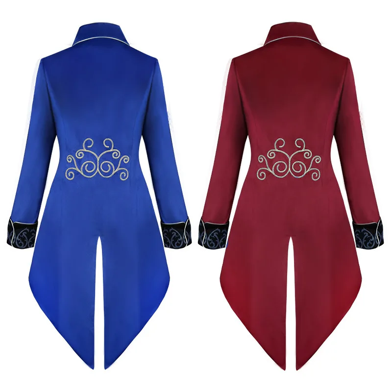 Freebily Giacca Smoking Bambino Rosso: Costume Medievale Vittoriano Con Code, Per Halloween E Cerimonie - 3