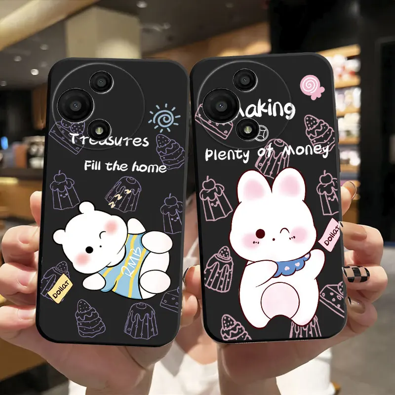 Fashion Cartoon Floral Pattern Soft Silicone Phone Case - Bumper Protective Cover