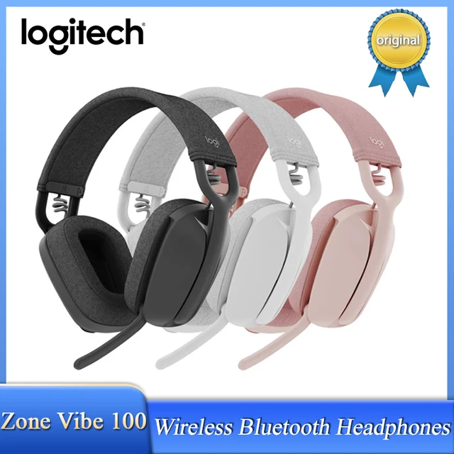 Logitech Zone Vibe 100-auriculares inalámbricos con Bluetooth, dispositivo  con micrófono y cancelación de ruido, multipunto