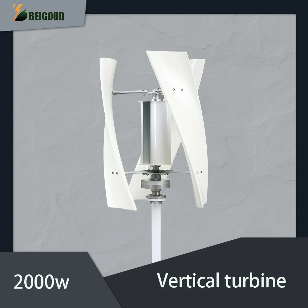 

3000W 2000W 12V/24V/48V Home Use Vertical Axis Wind Turbine Generator With Mppt Controller Off Grid System Home Use Low Noise