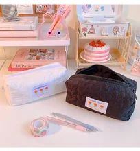 

2022 Kawaii Pillow Bag Large Capacity Pen Bag Lovely Travel Makeup Bag Student Stationery Gift Korean Stationery Pencil Case