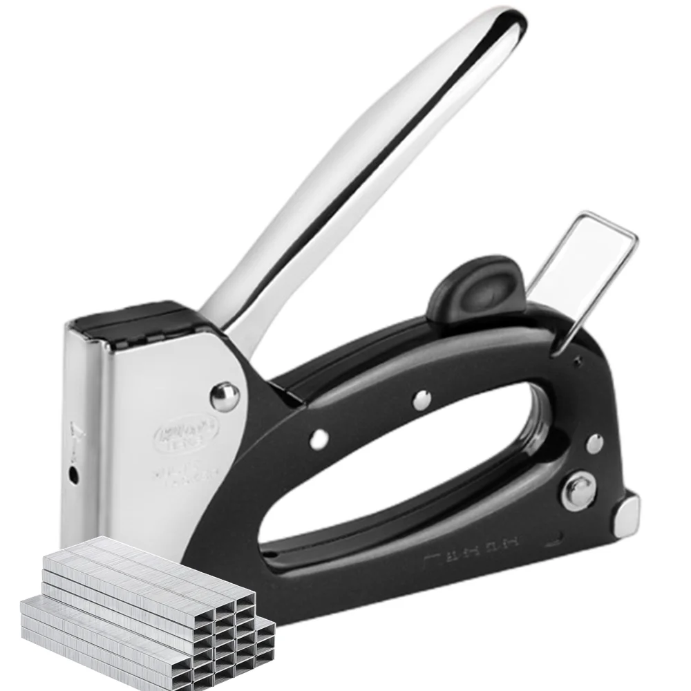 Staple Gun with 1000 Staples, MultiPurpose Manual Stapler for Picture