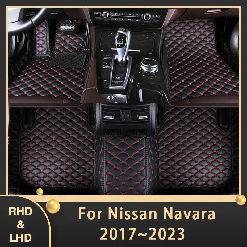 

Car Floor Mats For Nissan Navara 2017~2023 Pro-4X Custom Auto Foot Pads Leather Carpet Interior Accessories 2019 2020 2021 2022