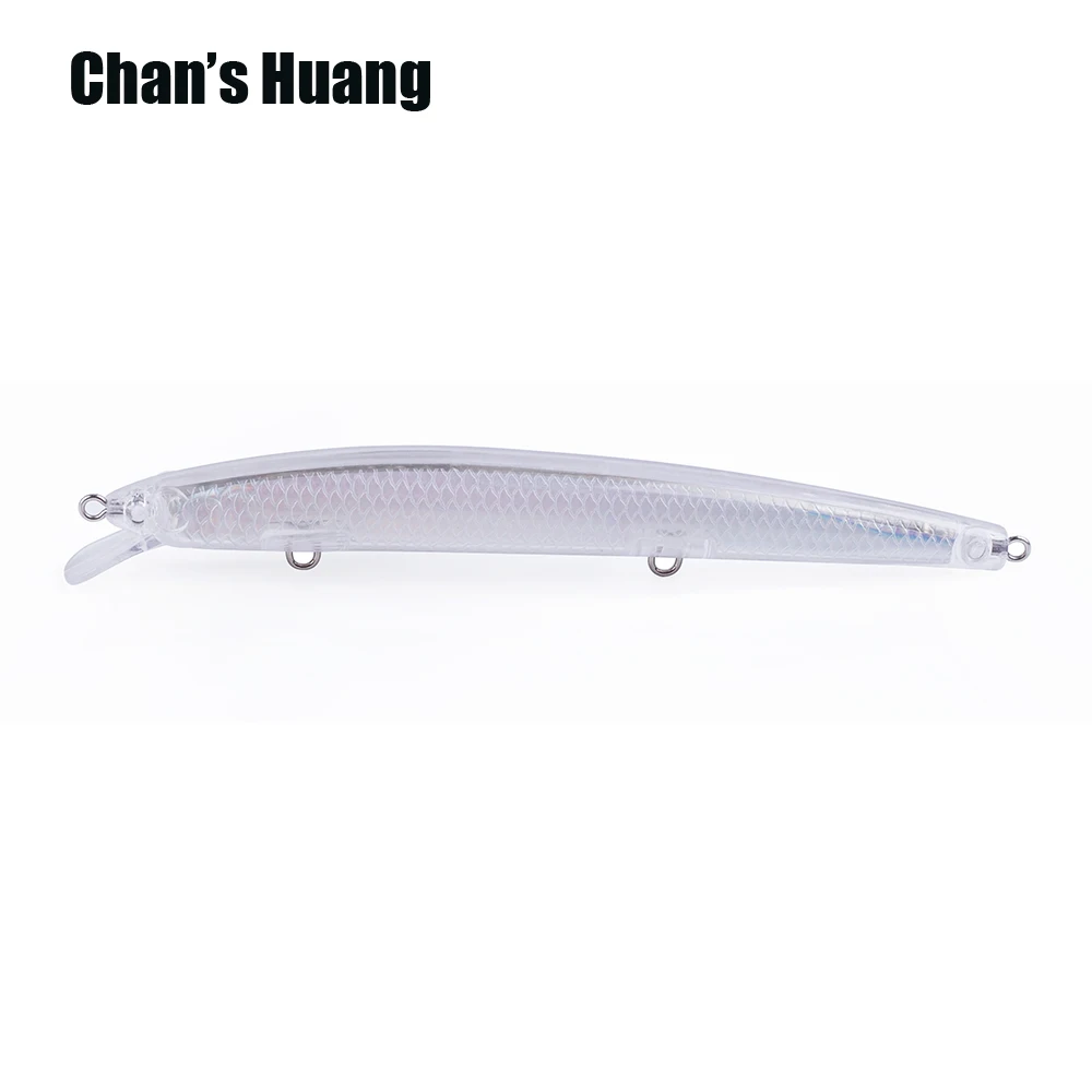 

Chan's Huang 20PCS 13.5cm 13g Foil Body Unpainted Jerkbait ABS Plastic Fishing Lures Long Cast Minnow for DIY Bass Bait Tackle