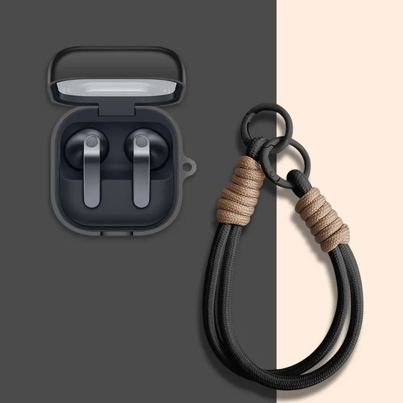 Silicone Earphone Case with Keyring and Wrist Lanyard