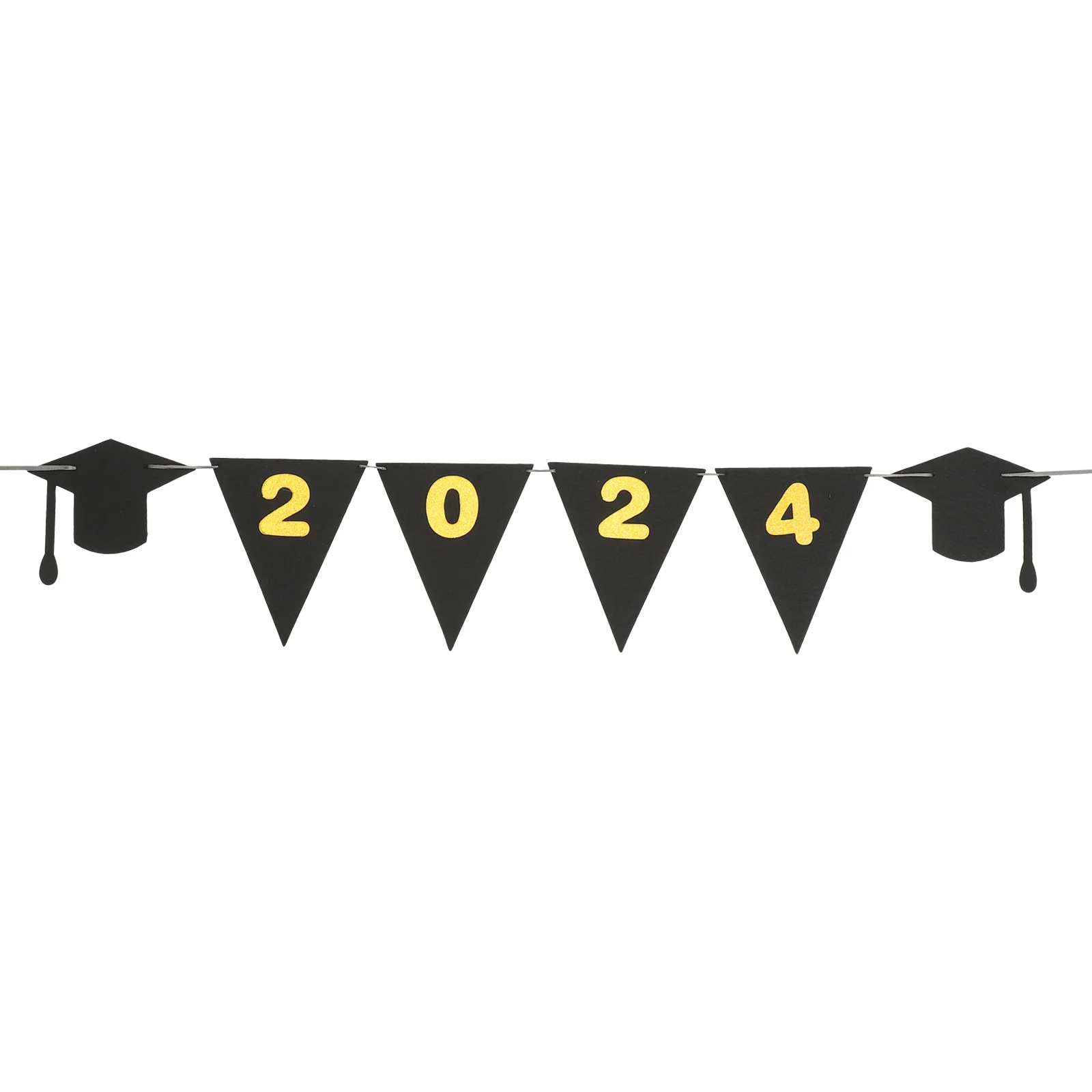 

2024 Graduation Banner Party Hanging Decors Decoration Felt Ornament Backdrop Background Decorative Banners Supply Ornaments