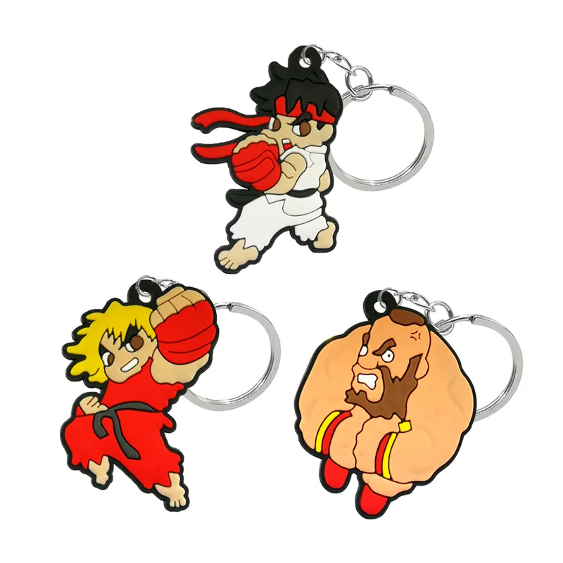 

50PCS PVC Keychain Wholesale Cute Cartoon Game Keyring Key Chain for Car Key Custom Key Holder School Teacher Gift Kids Cool Toy