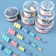 

Metal Paper Clips 15mm 25mm Colorful Candy Color Dovetail Clip Paper Binder Clips for Book Stationery School Office Supplies