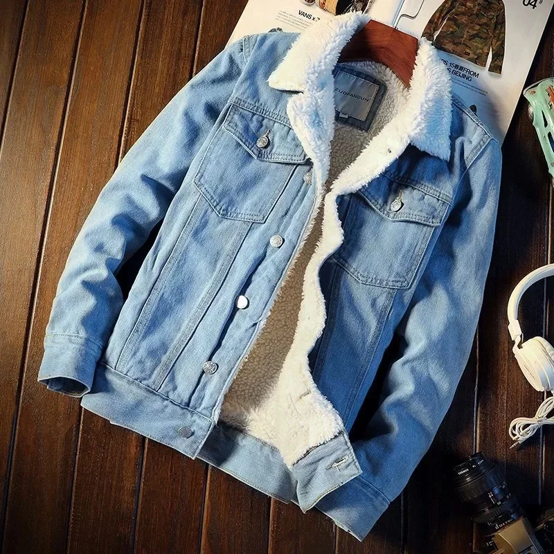 Light blue lambswool Denim coat
