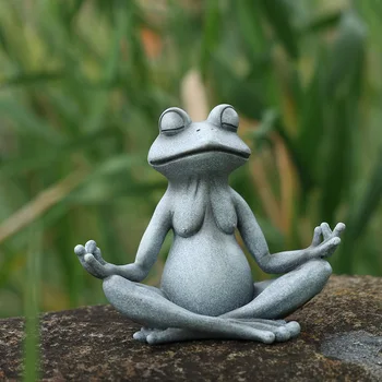 Autumn Decorations Home Decor Resin Figurines Miniature Ornaments In Meditation Frogs Garden Outdoor  Terrace Decorate Pastorall 1