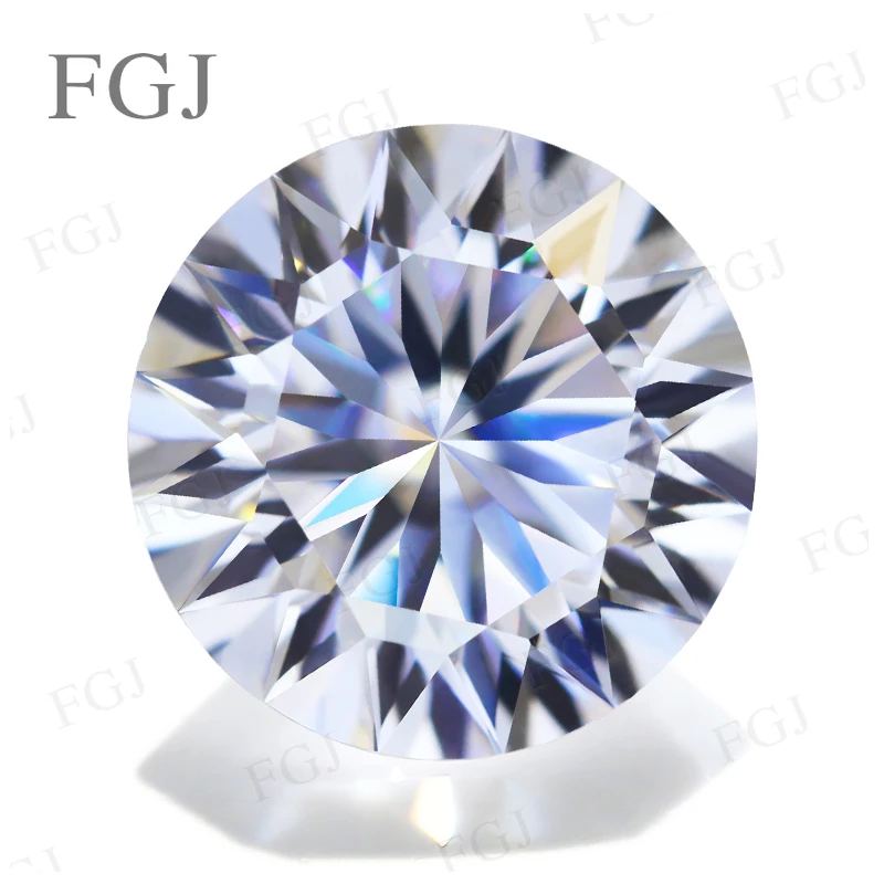 D-Farbiger Runder Moissanit-Stein, Doppelseitig Geschnittener Europäischer Multi-Cut Edelstein für DIY Handgemachten Schmuck und Bastelarbeiten – Detail 9
