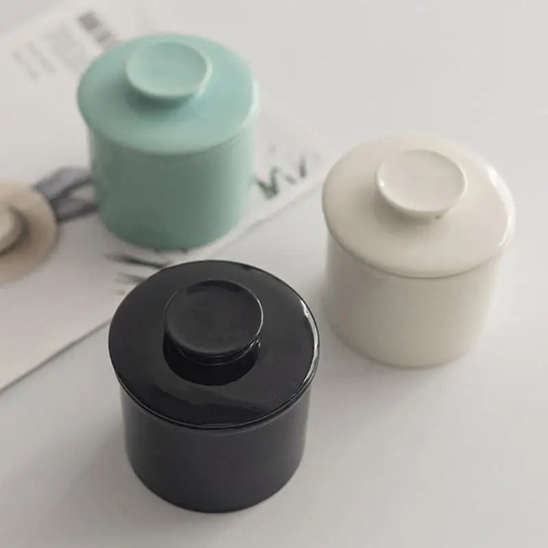 카운터용 프랑스 버터 크록, 모던 라운드 도자기 버터 항아리, 주방 장식, 버터 거치대, 스프레드 소프트 버터 