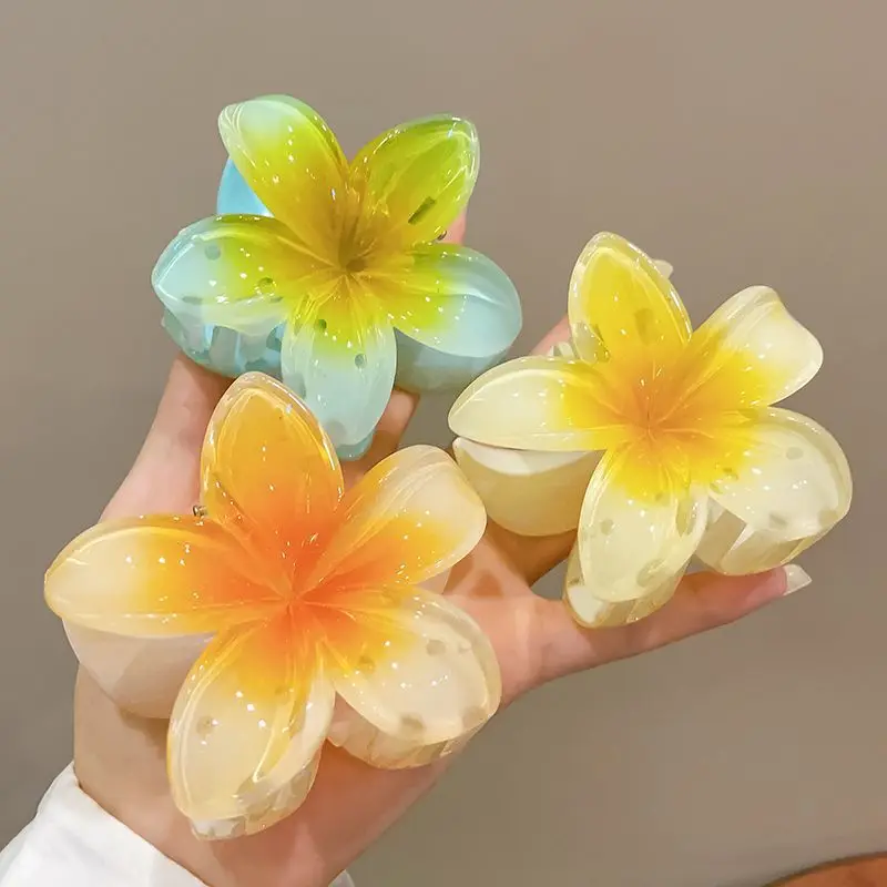 Tropical Flower Hair Clips - Bohemian Beach Hairpins