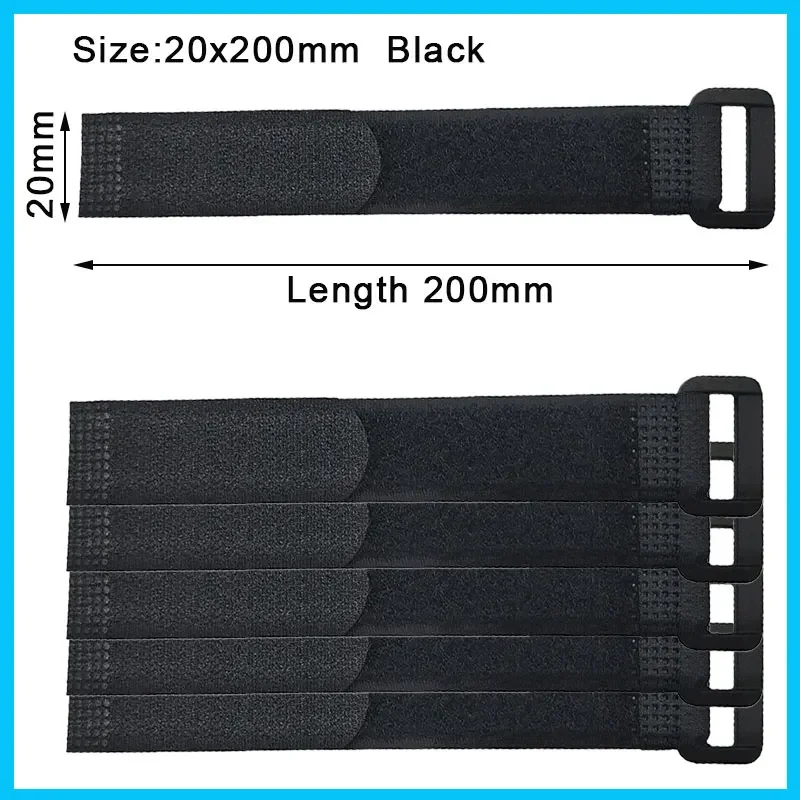 Reusable Nylon Hook and Loop Cinch Straps for Cable Organization and Management