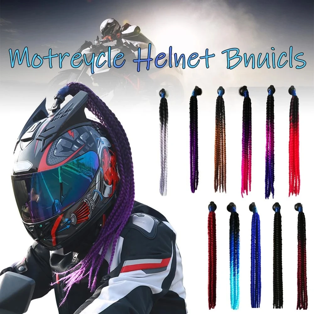 Motorcycle Helmet Ponytail Wig Motorbike Bike Helmets Many Colors