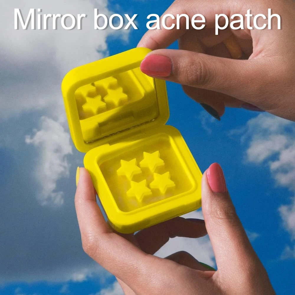 1Box 8Pcs Acne Patch Fade Repair Acne Light Cute Concealer Acne Patch Star Style Color Makeup Mirror Acne Patch Box ﻿