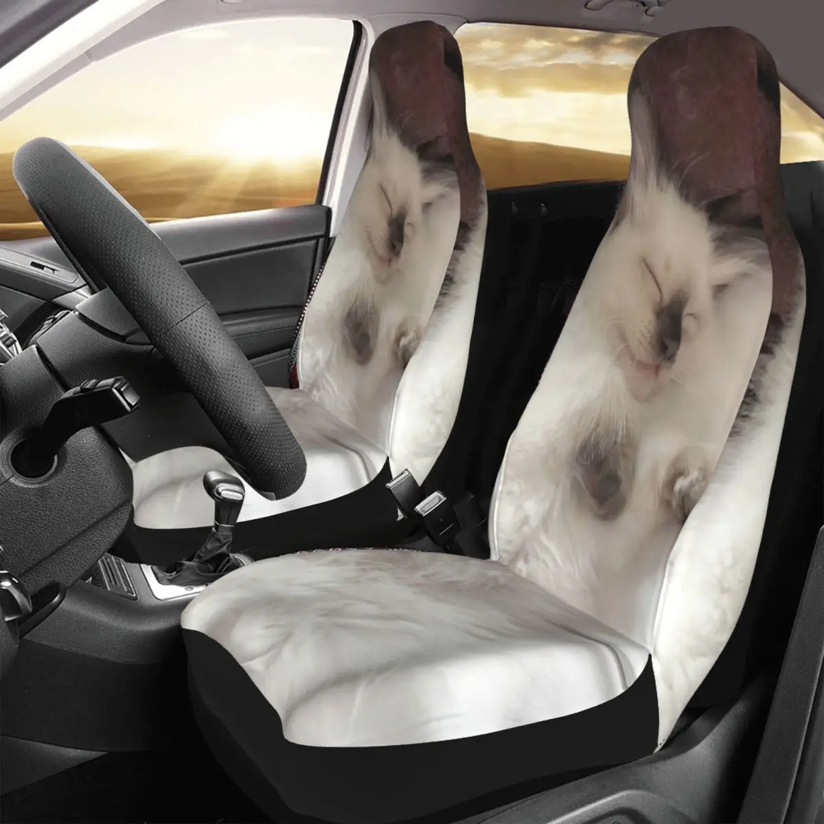 

Baby Ophur - Sleeping Photograph Car Seat Cover Custom Printing Universal Front Protector Accessories Cushion Set