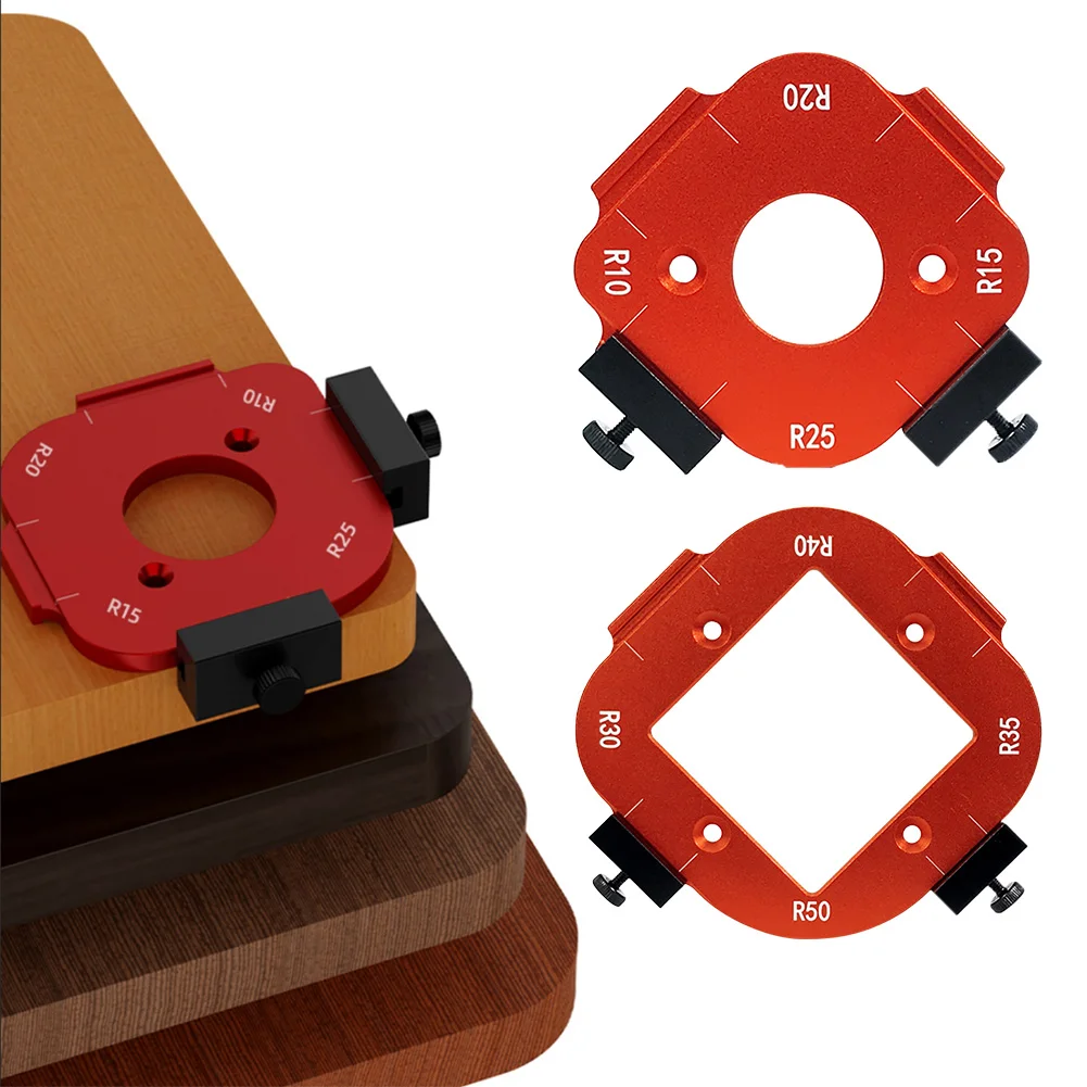 Woodworking Router Templates R10-R25/R30-R50 Radius Jig Corner Positioning Mold Arc Template Woodworking Hand Tool
