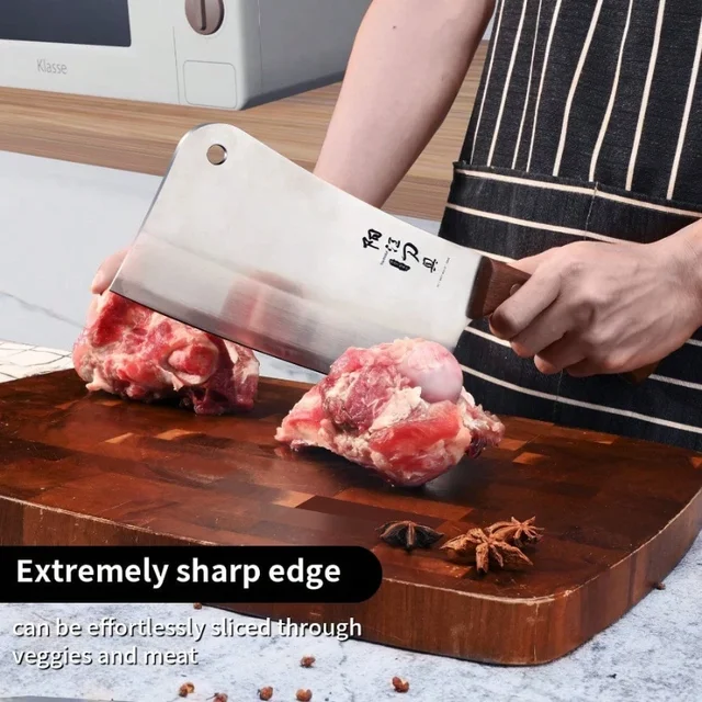 Coltello da cucina per uso domestico Mannaia in acciaio inossidabile Taglio affilato di verdure che taglia carne accessori da cucina per piccoli ossa 3