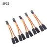 Hot Sale 5 Pcs JR/Futaba Style Servo 1 To 2 Y Harness Leads Splitter Cable Male To Female Extension Lead Wire For RC Models 7Cm 1