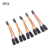 Hot Sale 5 Pcs JR/Futaba Style Servo 1 To 2 Y Harness Leads Splitter Cable Male To Female Extension Lead Wire For RC Models 7Cm 1