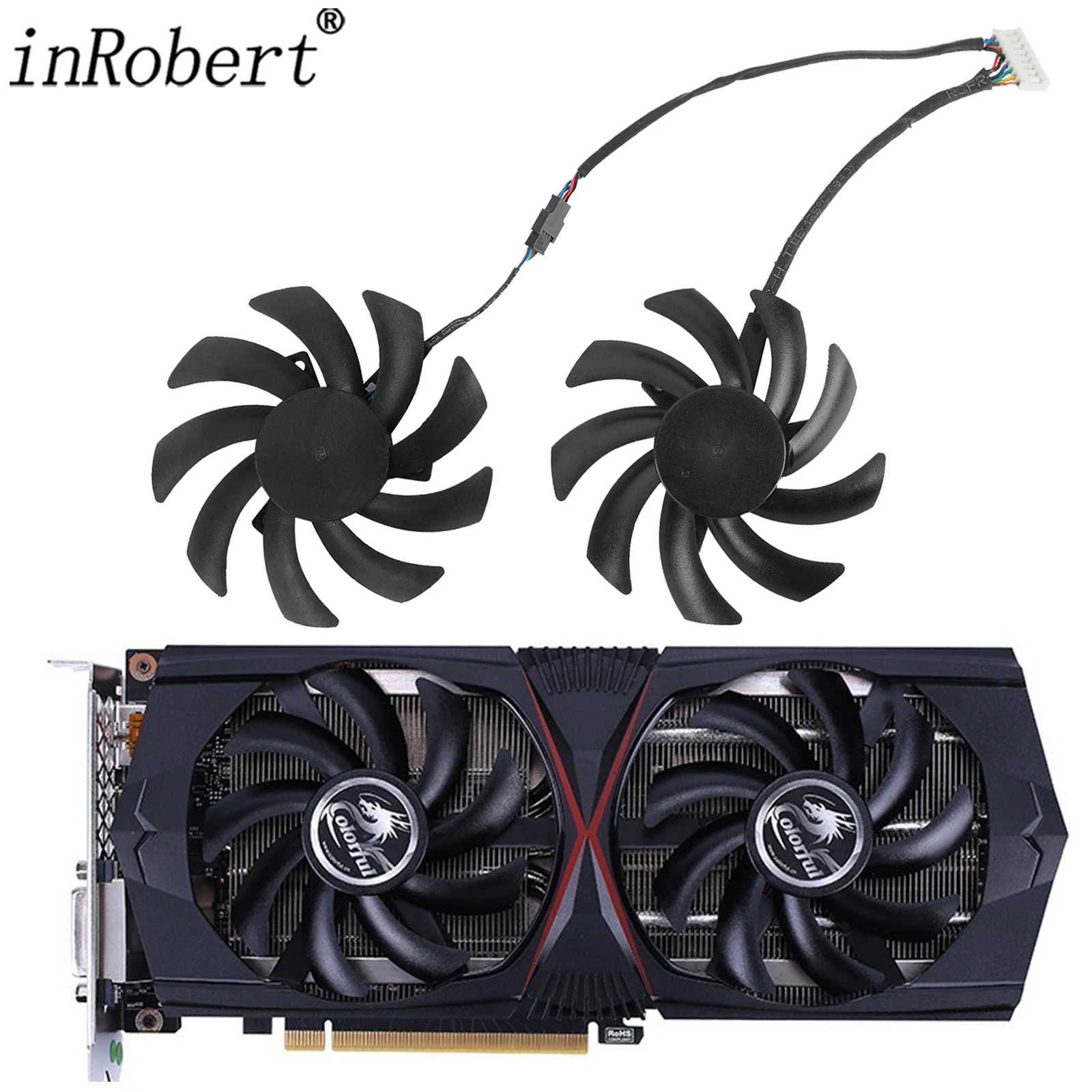 

2Pcs/Lot 85MM 8Pin Cooler Fan Replacement For Colorful GeForce RTX 2060 6G-V Graphics Video Card Cooling Fans