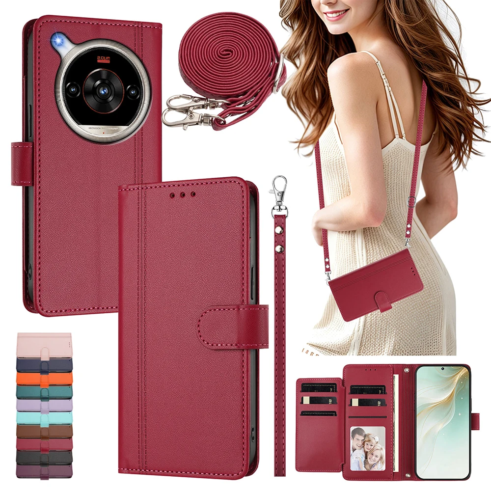 Versatile Crossbody Lanyard Wallet Phone Case with Card Slot