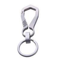 High-End Titanium Keychain Luxury Men Car Key Chain Key Ring Ultra Lightweight EDC Carabiner Holder The Best Gift For Men 6