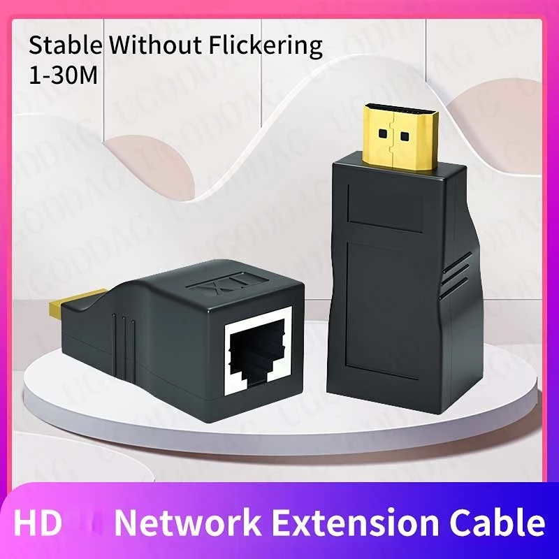 Hdmi-extensor Compatível ao Cabo Ethernet 30m da Extensão de Rede Rj45 Lan tx rx Cat5e Cat6 para Ps3 Hdtv Hdpc Dvd Stb 4k hd - Imagem 2