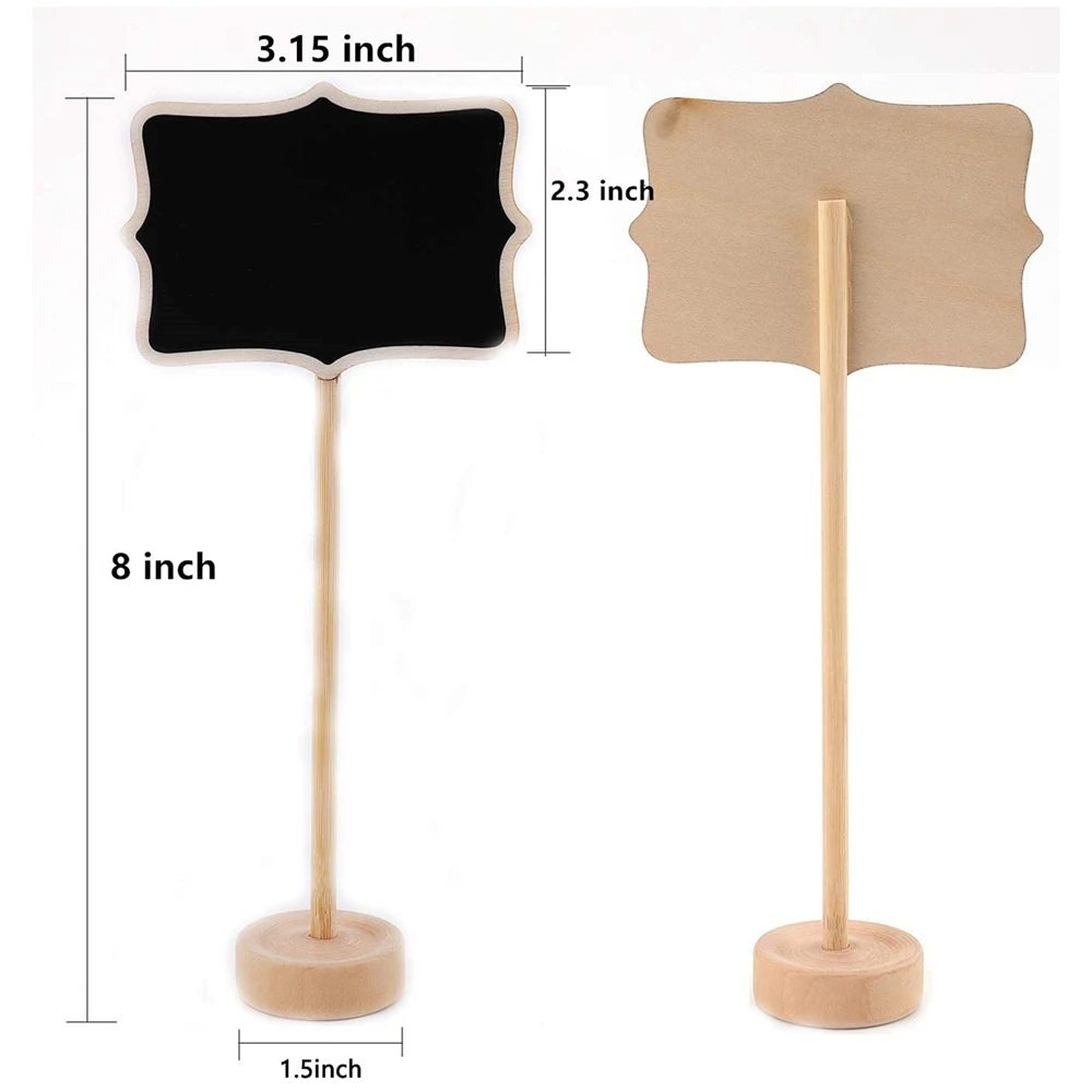 20PCS Mini Chalkboard Sign with Easel Stand ,Food Labels for Party et ,Blackboard for Message Board Signs,Weddings